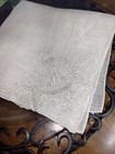 Vtg  Hand Embroidered Monogram Or Letter A Handkerchief   Wedding