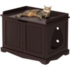Cat Litter Box Enclosure Pet Side Table W 2 Doors Decorative Hidden Furniture