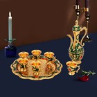 Sale  Vintage Turkish Tea Set With 6 Cups   Teapot   And Decorative Tray Top