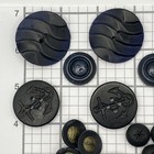 Antique Vintage Button 30 Piece Lot Multiple Sets Grey Blacks