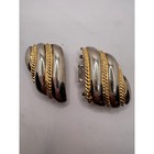 Vintage 1980s Paquette Gold Silver Tone Belt Buckle