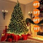 4 5 6 7ft Christmas Tree With Led Lights Traditional Holiday Bushy Xmas Decor Us