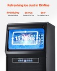 80lb 24h Commercial Ice Maker Built-in Undercounter Ice Cube Machine 36 Ice Cube