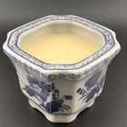 Vintage Bombay Company Scented Candle Cobalt Blue Holder Planter Hand Paint B23