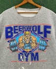 Rare Vtg 80s Coors Light Beerwolf Promo Gym Muscle Distressed Sweatshirt Men 2xl