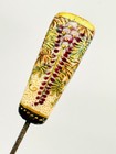 Antique Satsuma Hatpin Graceful Wisteria Bright Chrysanthemums Romance Long Life