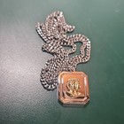Vintage Pre 2007 Avon Roman Soldier Cameo Silvertone And Goldtone Necklace