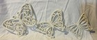 Vintage 1970   s Syroco Homco Butterfly Wall Decor Set Of 3 White Boho Hippie Mcm