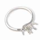  4mm - 6mm  Two Stone Bypass Round Pre-notched Ring Mounting Ring Size 4-11