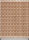 Lot Stamp Germany 10 Sheet 1941 Wwii Third Reich Hitler Selection Mnh F