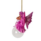 Pt Amy Brown Designer Fairies Peony Bubble Rider Pink Fairy Ornament