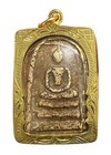 Phra Somdej Toh Wat Rakang Thai Buddha Holy Amulet Gold Frame Lucky Charm Wealth