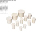 Black 22pcs Solid Rubber Stoppers   lab Plug 000 -8  Sizes Tapered Lab 