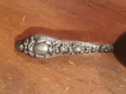 Antique Victorian Ebony Egg Sock Darner With Ornate Sterling Silver  Handle Read