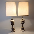 Vintage Stiffel Empire Neoclassical Style Urn Form Brass Table Lamps - A Pair