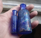 Pair Of Cobalt 1890 Medicine Bottles Shown Dug In Our Current Digging Video