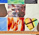 8   1 2 Pounds Of Assorted Multicolor Stained-glass Large Scraps sheets