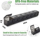 2 Pack Weekly Pill Organizer  Large 7 Day Pill Case  Daily Vitamin Case Medicine