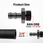 Evil Energy 8an Orb Male To 3 8  Barb Straight Fitting Adapter Fuel Oil Line