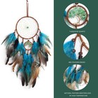 Dream Catcher Blue Tree Of Life With Feathers  Handmade Indians Traditional