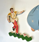 Vintage Mcm 1951 Disney Cinderella Prince Charming Wall Hanging Decor 3 Pc Set