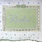 Tender Treasures Beb   Baby Nursery Accent Pillow Patel Mint Green White