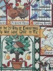 Vtg    twelve Days Of Christmas    Embroidery Cross Stitch 14 5x12    Framed