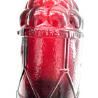 Wheaton 7 5    Fused Glass Bottle Usa Army Bitters Ruby Red Grapes Drum