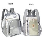 Clear Backpack Heavy Duty Transparent Plastic School Sports Stadium Work