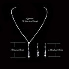 Necklace Earrings Set Bride Jewelry Crystal Rhinestone Jewelry For Women Silver