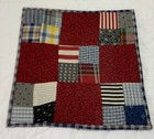 Vintage Antique Patchwork Quilt Table Topper  Nine Patch  Four Patch  Early
