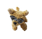 Mini 3  Puppy Dog Brown Fur With Black Sparkle Masked Plush Stuffed Animal Doll