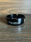 Vintage Stardust Hotel Las Vegas Ashtray Black Glass White Lettering