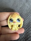 2006 Hasbro Littlest Pet Shop Yellow Rabbit Purple Eyes Orange Hair  1642 Rare