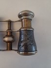 Antique Sportiere Paris Silver Sp Stag Hunt Dog Scene Opera Glasses Binoculars