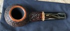 Savinelli Porto Cervo Rusticated Author  320 Ks  6mm Filter Pipe Black Stem New