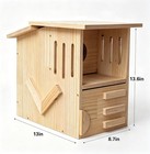 Large Wooden Squirrel House Outdoor squirrel Nesting Box With Dual Balconies    