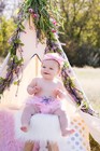 Pink Ruffle Bloomers With Leopard Bow