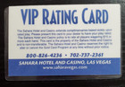 Sahara Casino Las Vegas Vintage Slot Card