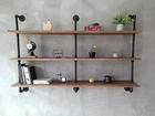 Floating Shelves For Wall Bookshelf Industrial Pipe Shelving 3tier60in Brown