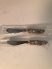 Vintage 1988 Arthur Court Aluminum Bunny Rabbit Cheese Plate   Spreaders Set