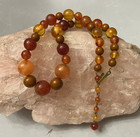 Vintage Bakelite Cherry Amber  Apple Juice    Terracotta Beaded Necklace