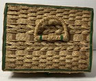 Vintage Sewing Basket Wicker 1970   s