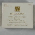 Vintage Estee Lauder Golden Jeweled Cancer Lucidity Powder Compact Nib