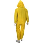 Pro-safe Waterproof Yellow Poly pvc Rain Suit With Bib Pants   Jacket Size Large