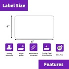 500 4  X 6  Fanfold Direct Thermal Shipping Labels Perforated For Zebra   Rollo