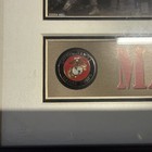 Framed Usps Commemorative First Day Issue Stamp And Pin U s  Marines Military