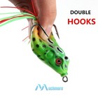 Large Frog Topwater Soft Fishing Lure Crankbait Hooks Bass Bait Tackle 5 5cm 12g