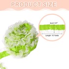 10 Yards 2-layer Satin Ruffle Trim Lace Ribbon Bright Green