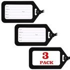 Pack Luggage Tag Bright Luggage Tags For Suitcases Bag Tags Name Tags 3 Black